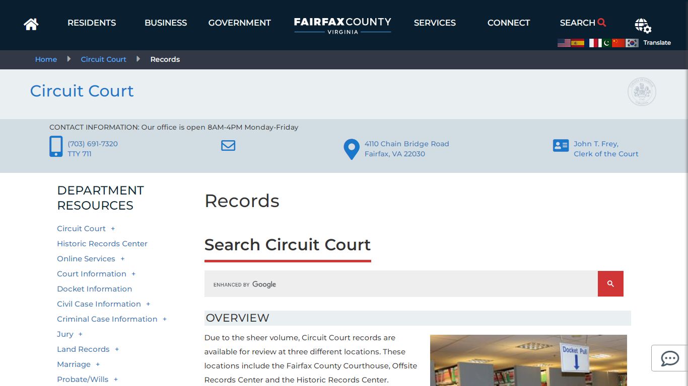 Records | Circuit Court - Fairfax County